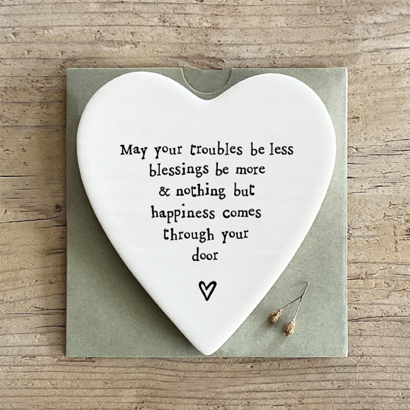 East of India - Porcelain Love Heart Coasters