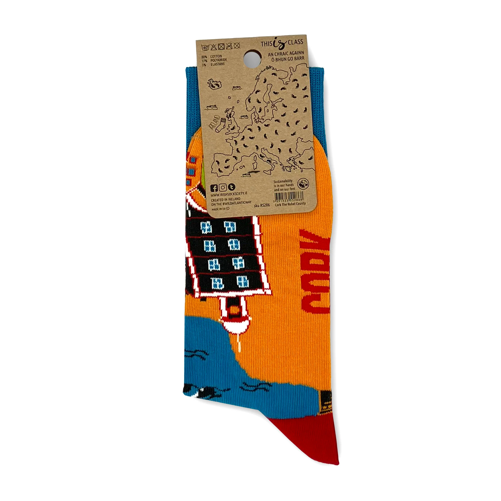 Irish Socksciety Socks - Cork The Rebel County