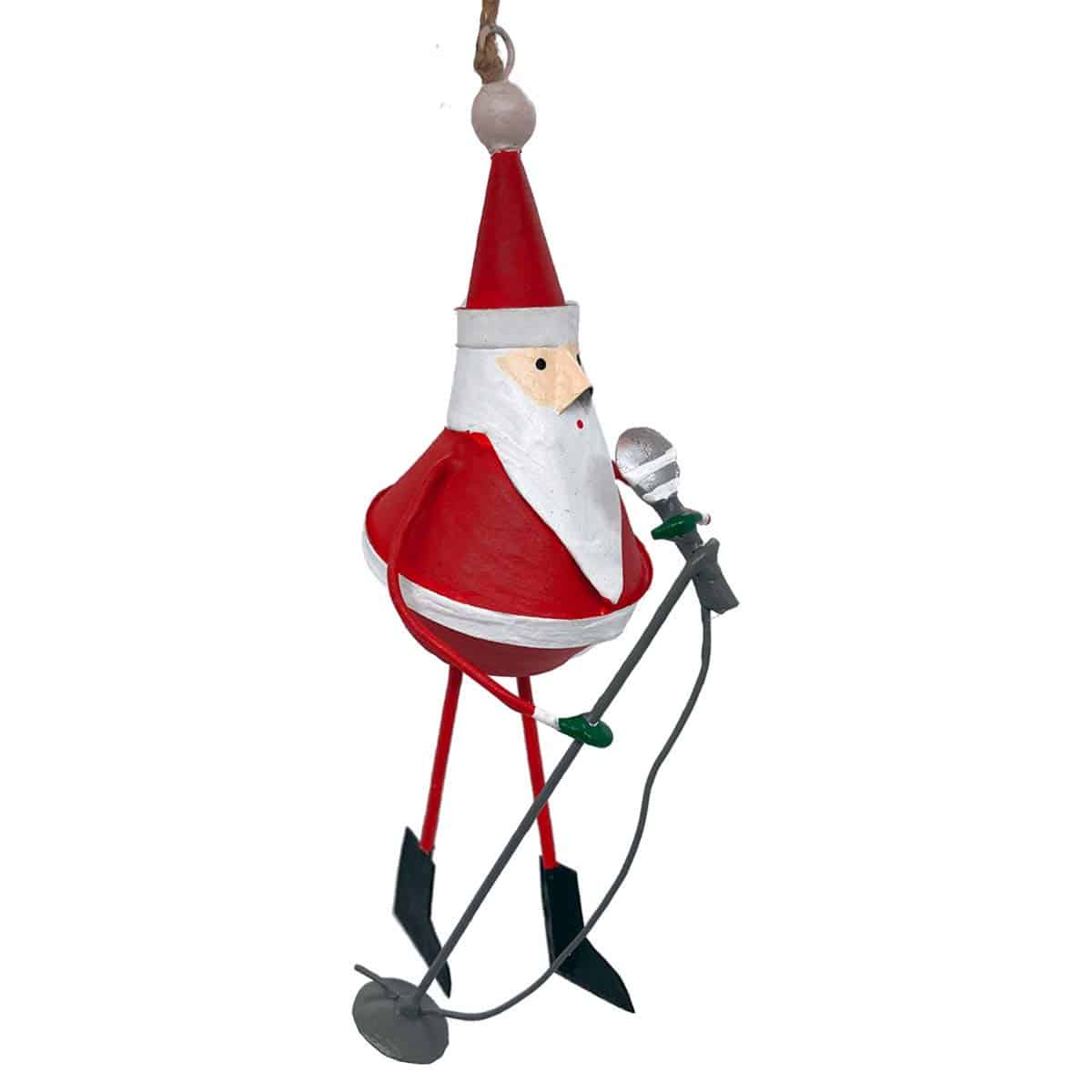 G-Bork Handmade Tin Singing Santa