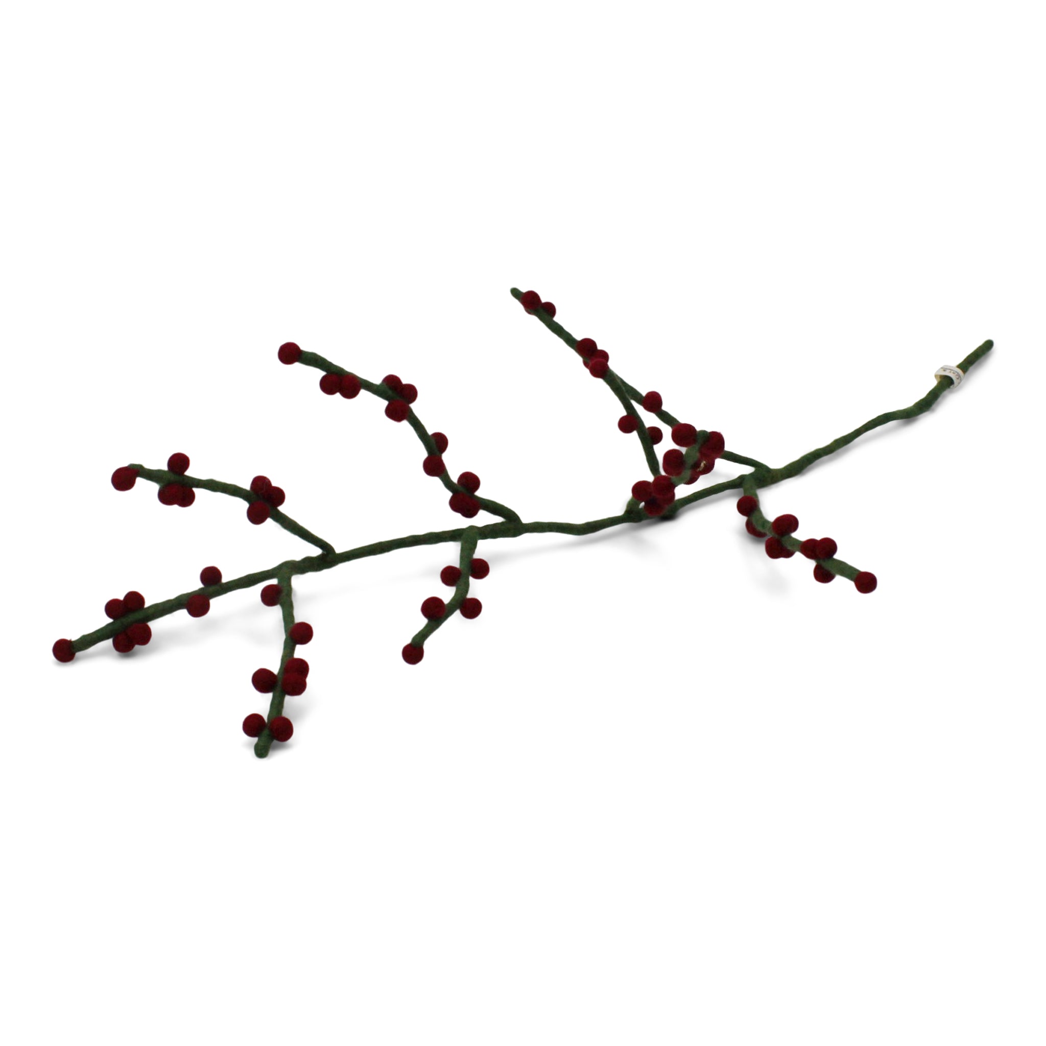 Gry & Sif Christmas - Handmade Felt Green Branch with Berries