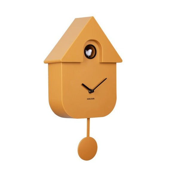 Karlsson Wall Clock - Cuckoo in Ochre Yellow