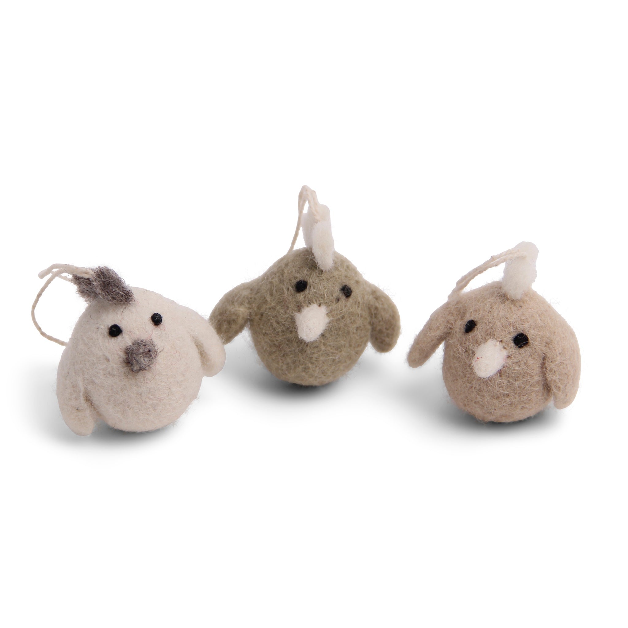 Gry & Sif Decoration - Felt Roosters - Set of 3