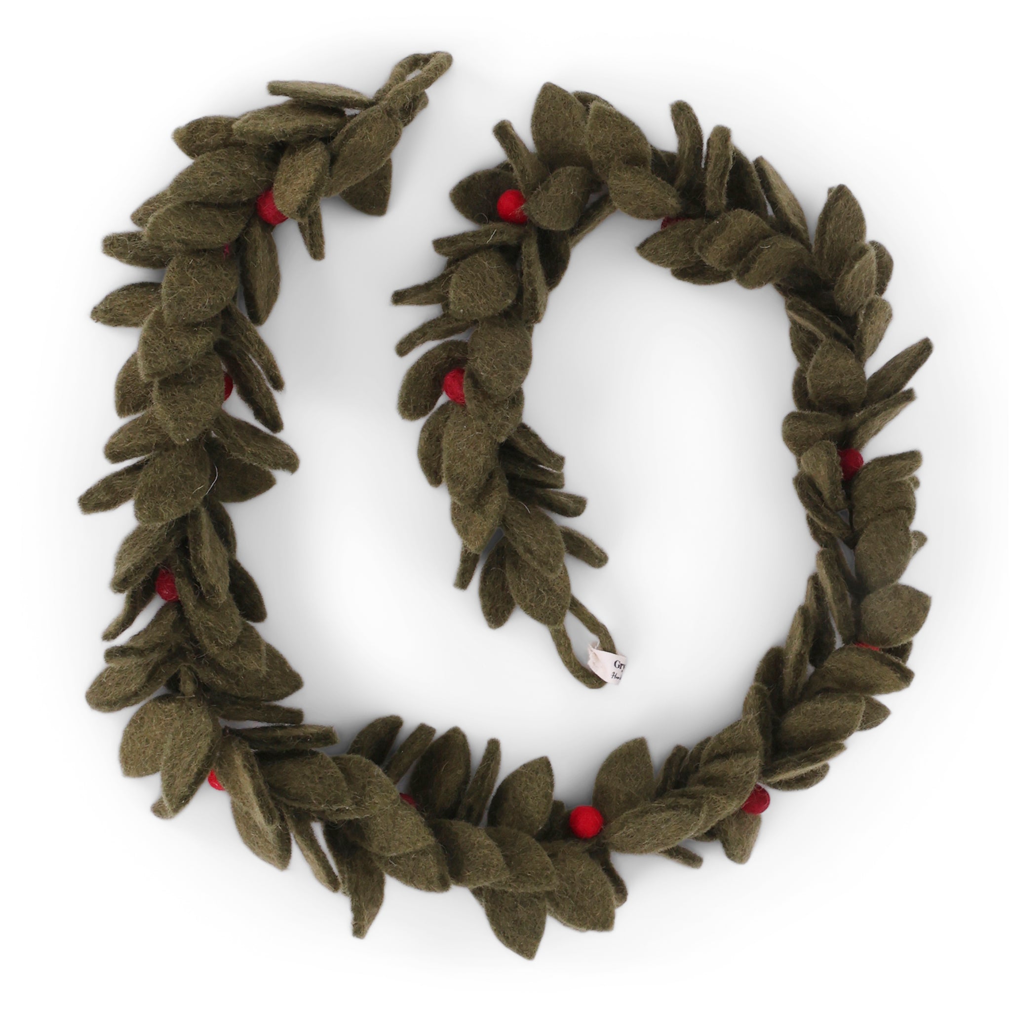 Gry & Sif Christmas - Handmade Felt Garland with Red Berries