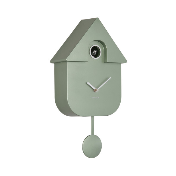 Karlsson Wall Clock - Cuckoo in Metallic Green