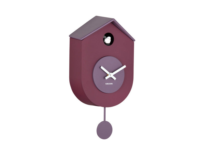 Karlsson Wall Clock - Grato Cuckoo Dark Mauve