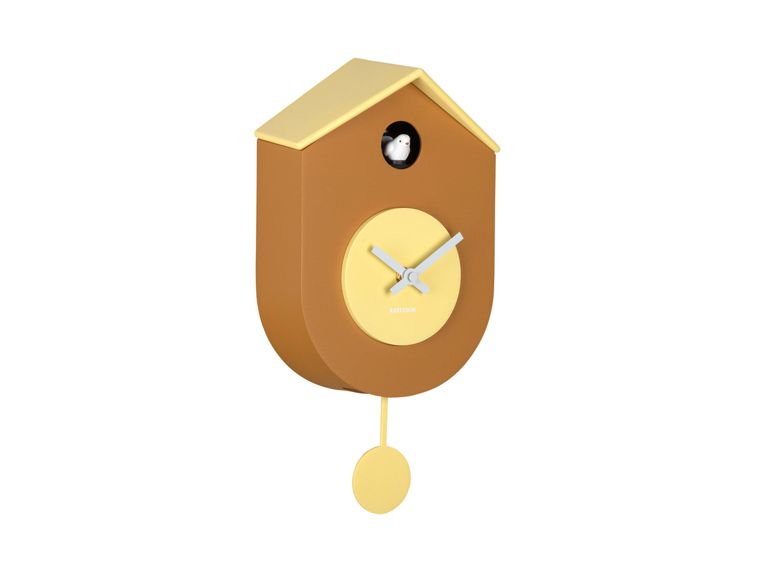 Karlsson Wall Clock - Grato Cuckoo Ochre Yellow
