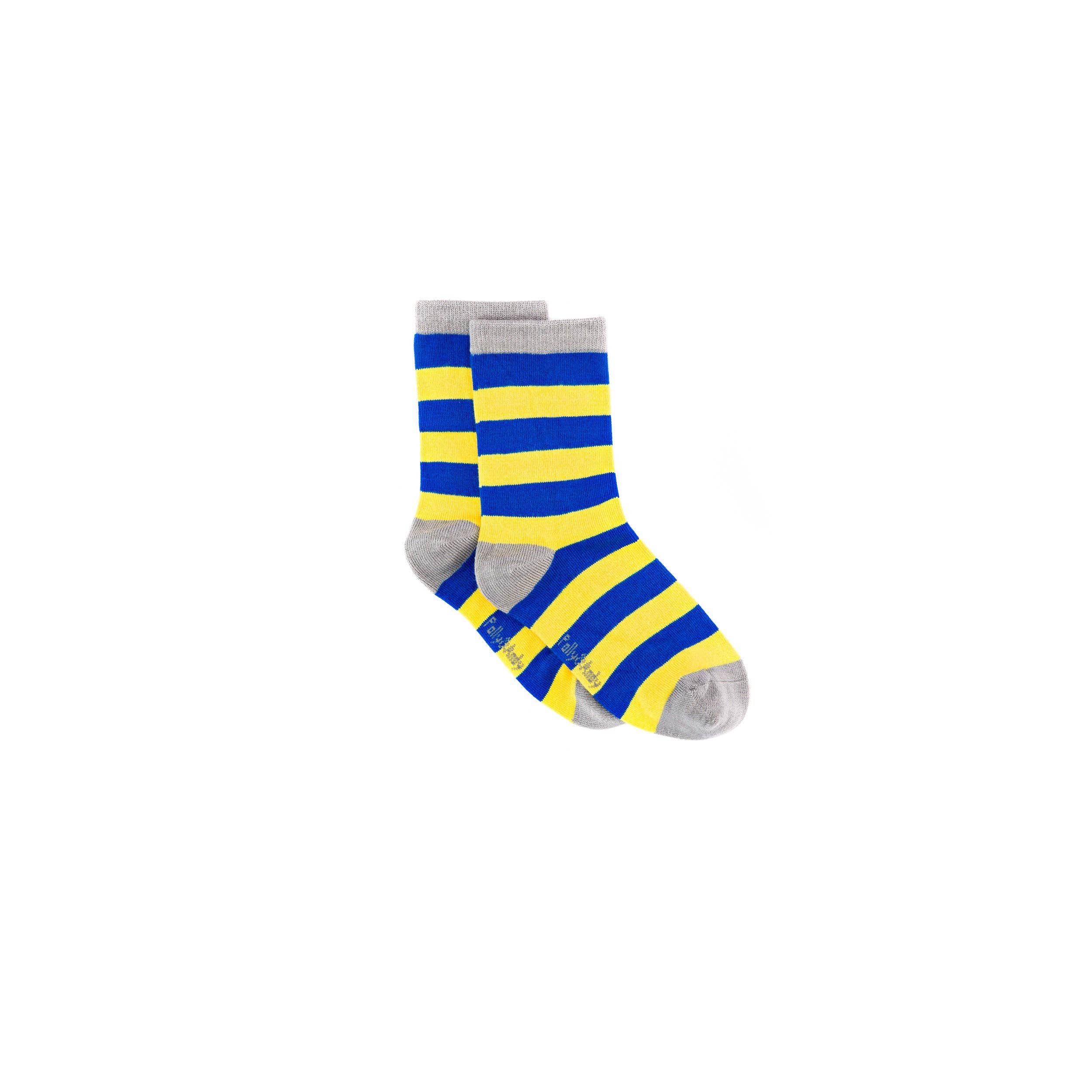 Polly & Andy Bamboo Childrens Socks - Blue & Yellow