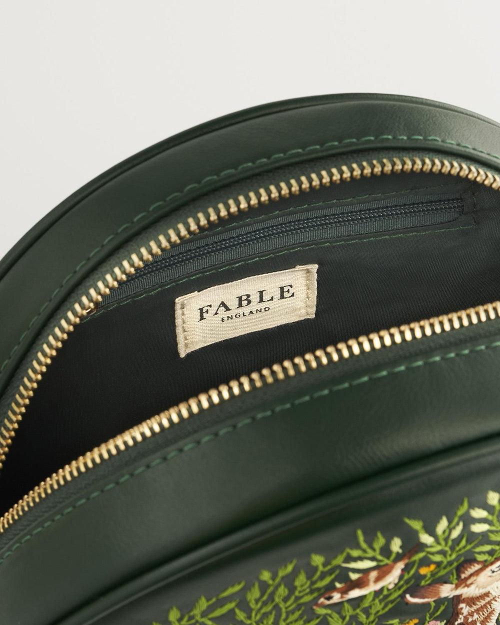Fable Bag - Chloe Giordani Fawn Embroidered Round Saddle Bag