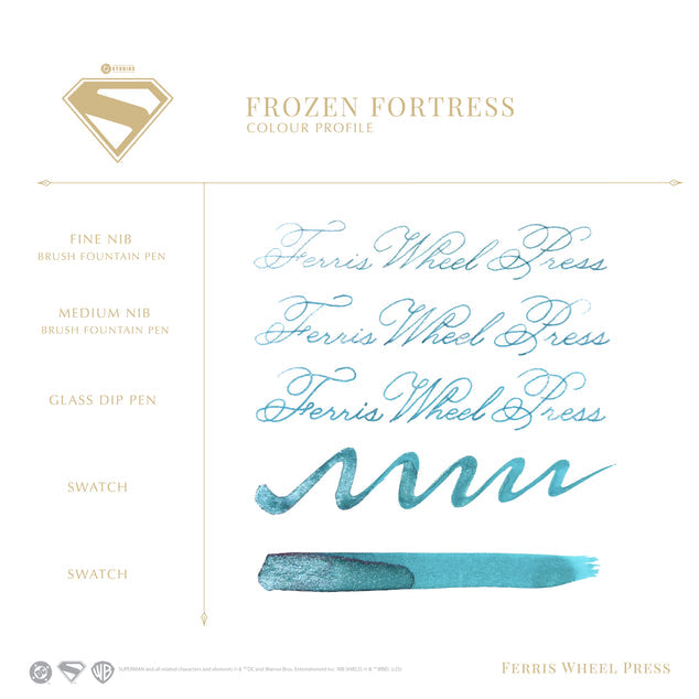 Ferris Wheel Press Fountain Pen Ink - 10ml Warner Bros Superman Edition