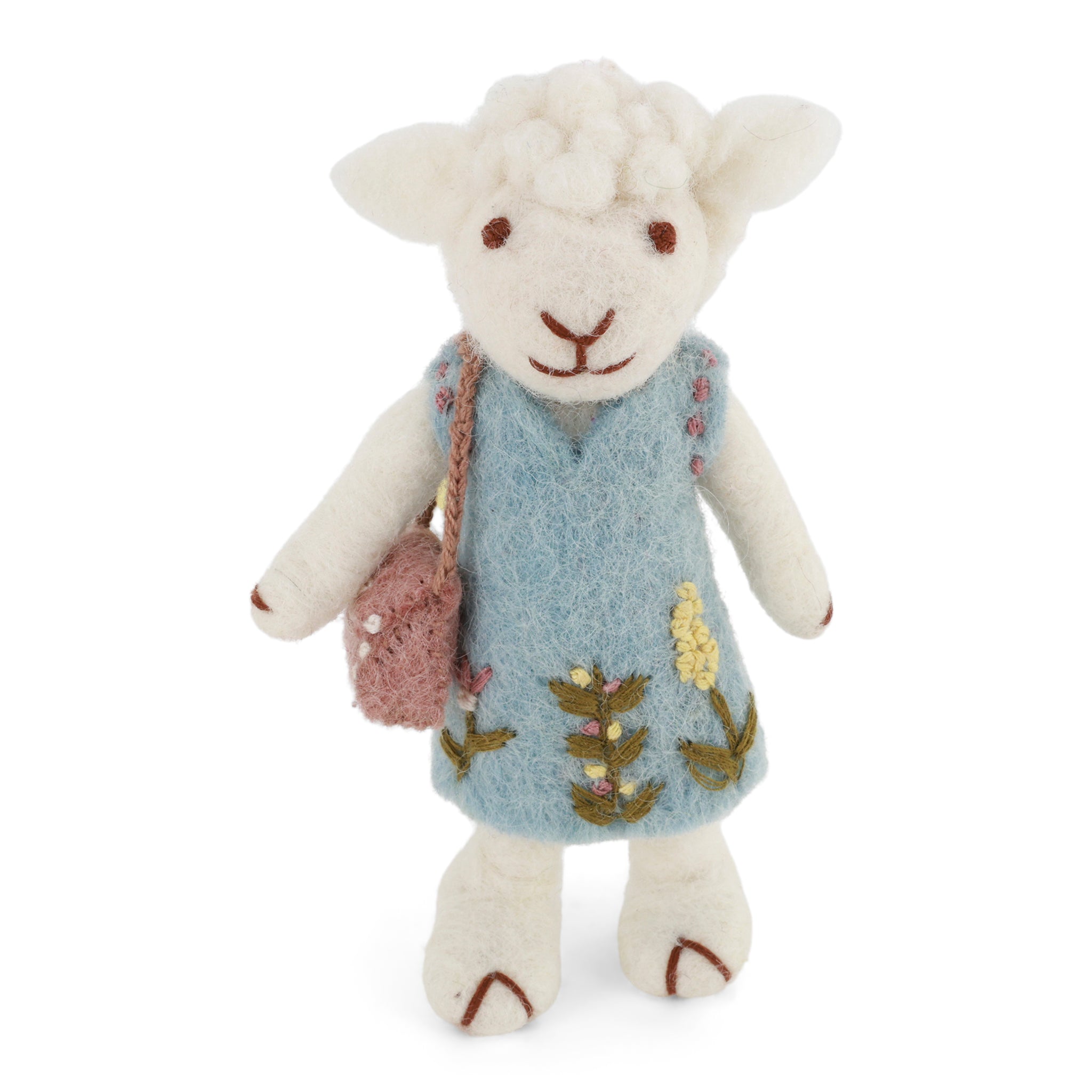 Gry & Sif Decoration - Felt Sheep Flowery Dress