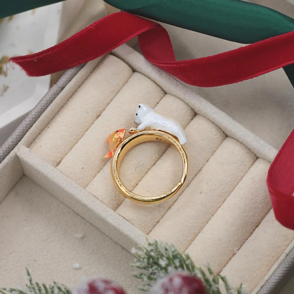 Bill Skinner Ring - Christmas Polar Bear