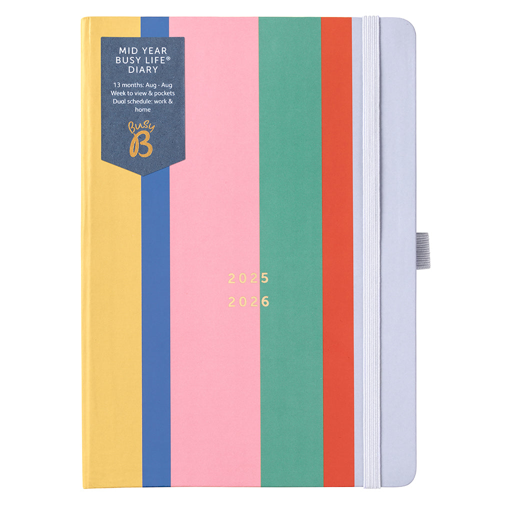 Busy B 2025-2026 Mid-Year Diaries - Stripe