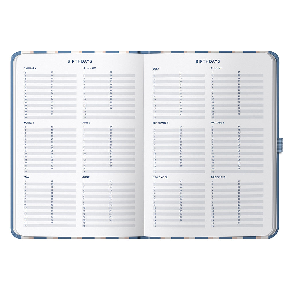 Busy B 2025-2026 Mid-Year Diaries - 17 Month Diary - Stripe