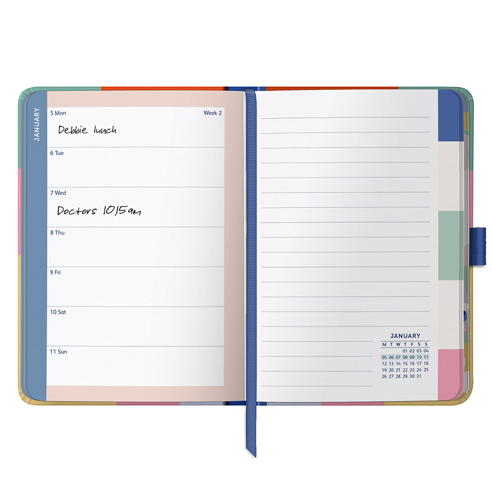 Busy B 2025-2026 Mid-Year Diaries - A6 To Do Diary - Abstract