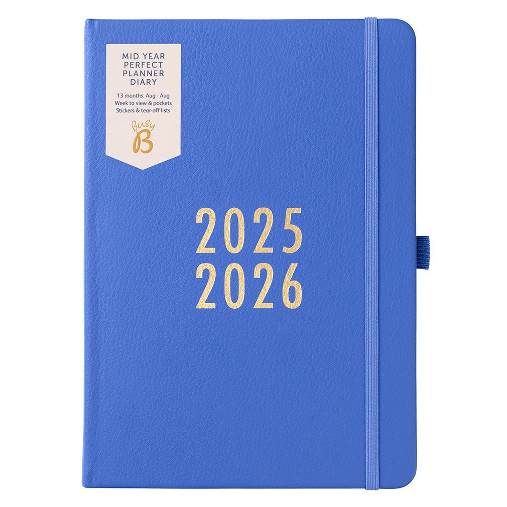 Busy B 2025-2026 Mid-Year Diaries - Perfect Planner - Sapphire