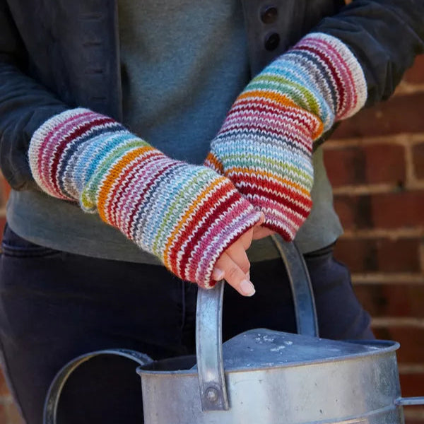 Pachamama Knitted Handwarmers - Hoxton Stripe