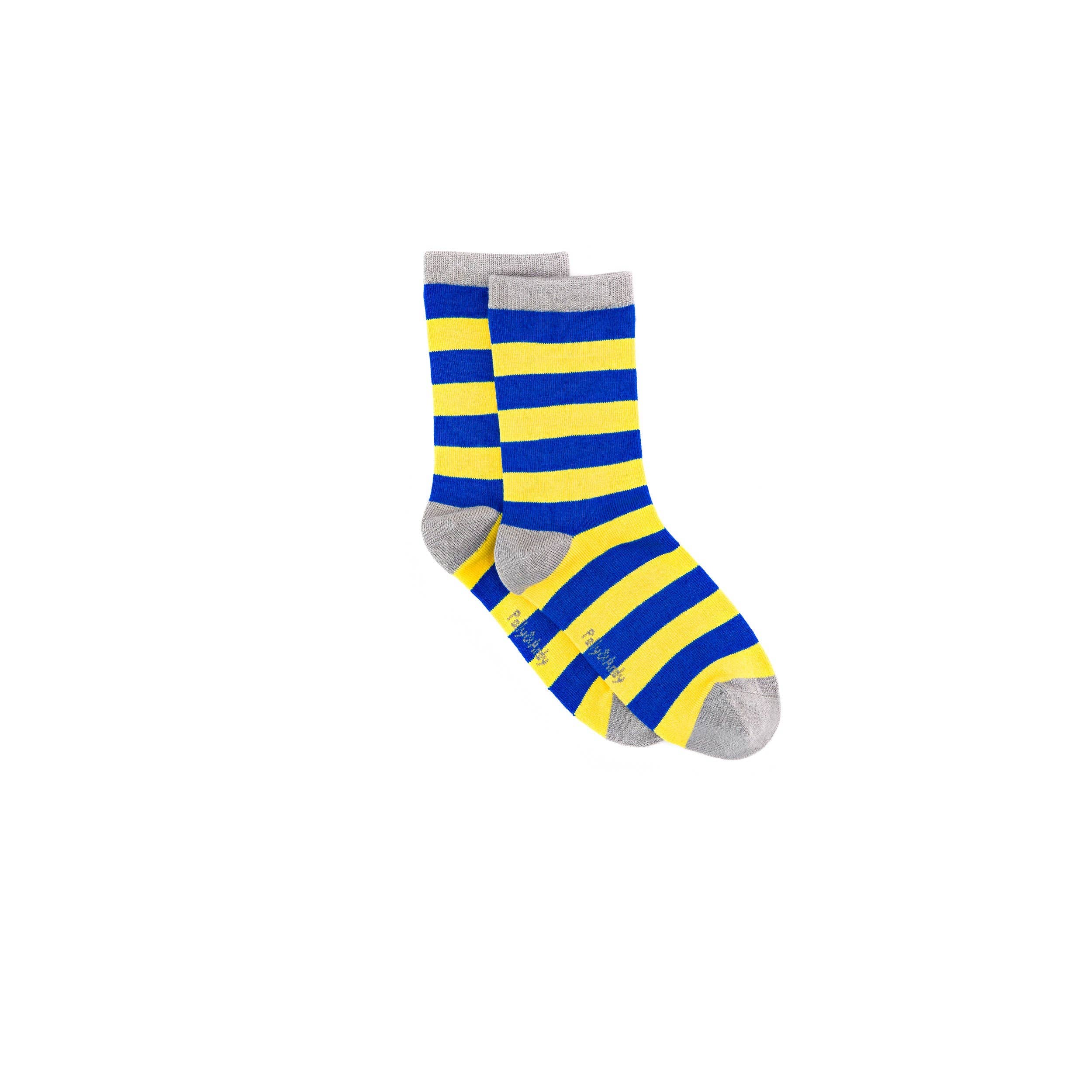 Polly & Andy Bamboo Childrens Socks - Blue & Yellow