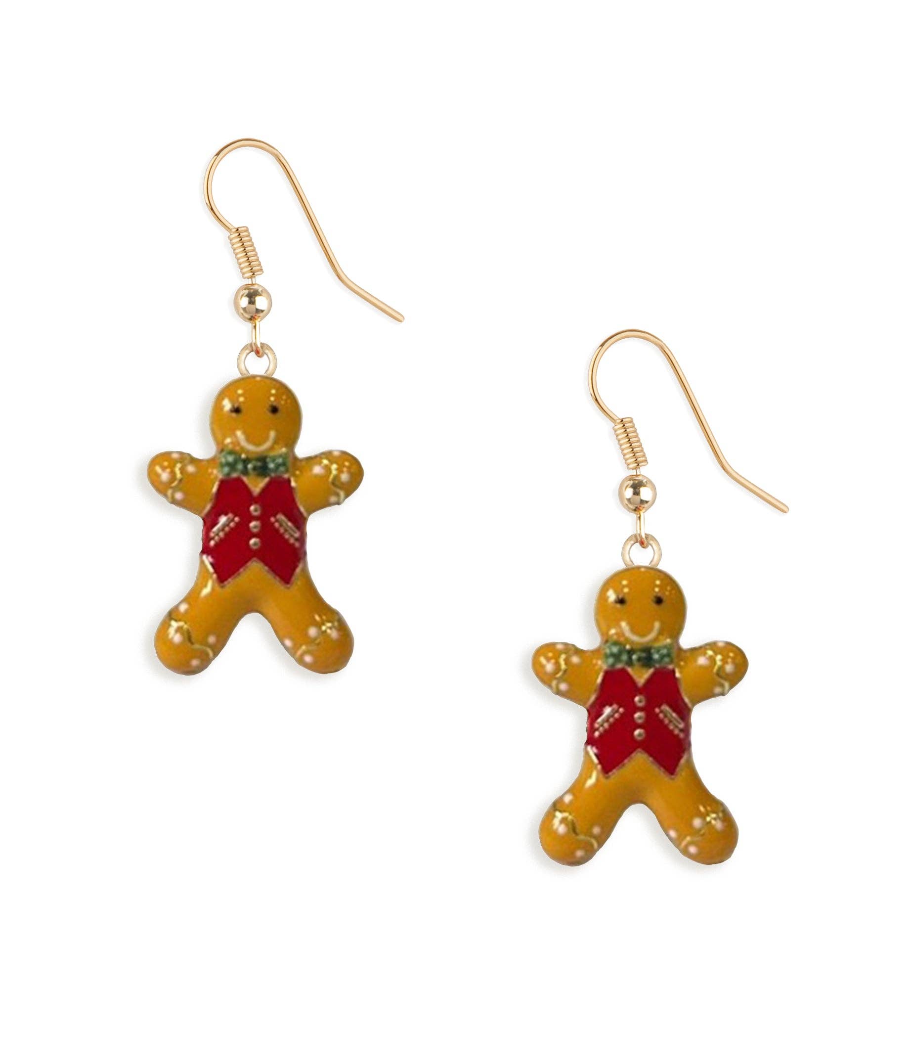 Bill Skinner Earrings - Christmas Ginger Bread Man Drop