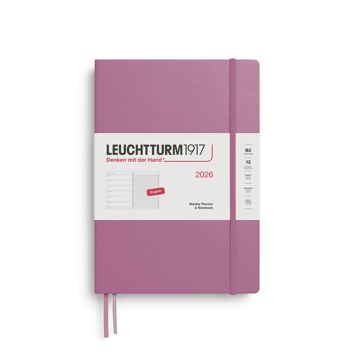 Leuchtturm1917 2026 Diary - Weekly Planner & Notebook B5 (Ruled)
