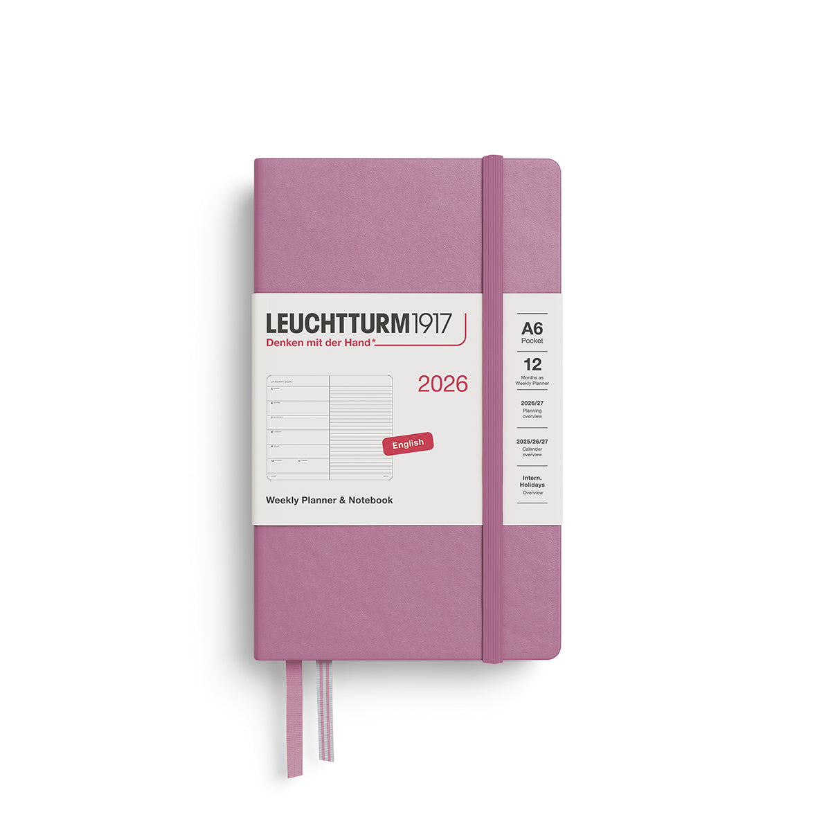 Leuchtturm1917 2026 Diary - Weekly Planner & Notebook A6 (Ruled)