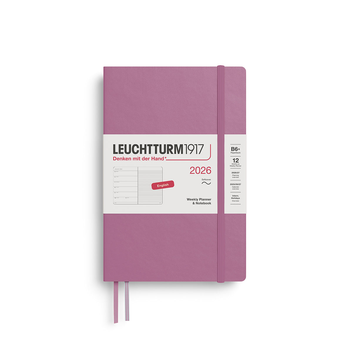 Leuchtturm1917 2026 Diary - Weekly Planner & Notebook B6+ (Ruled)