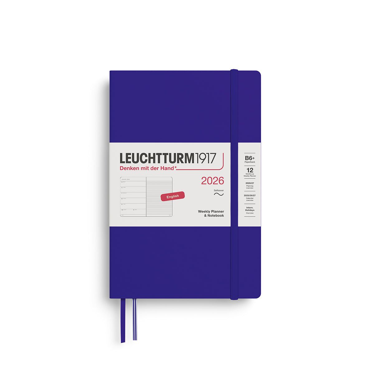 Leuchtturm1917 2026 Diary - Weekly Planner & Notebook B6+ (Ruled)