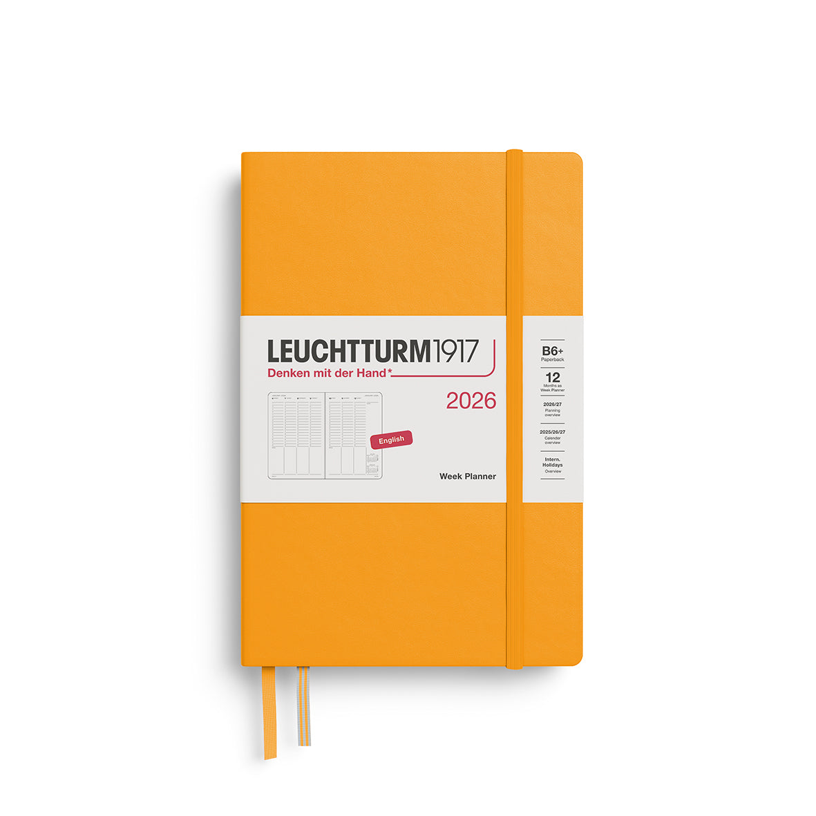 Leuchtturm1917 2026 Diary - Week Planner B6
