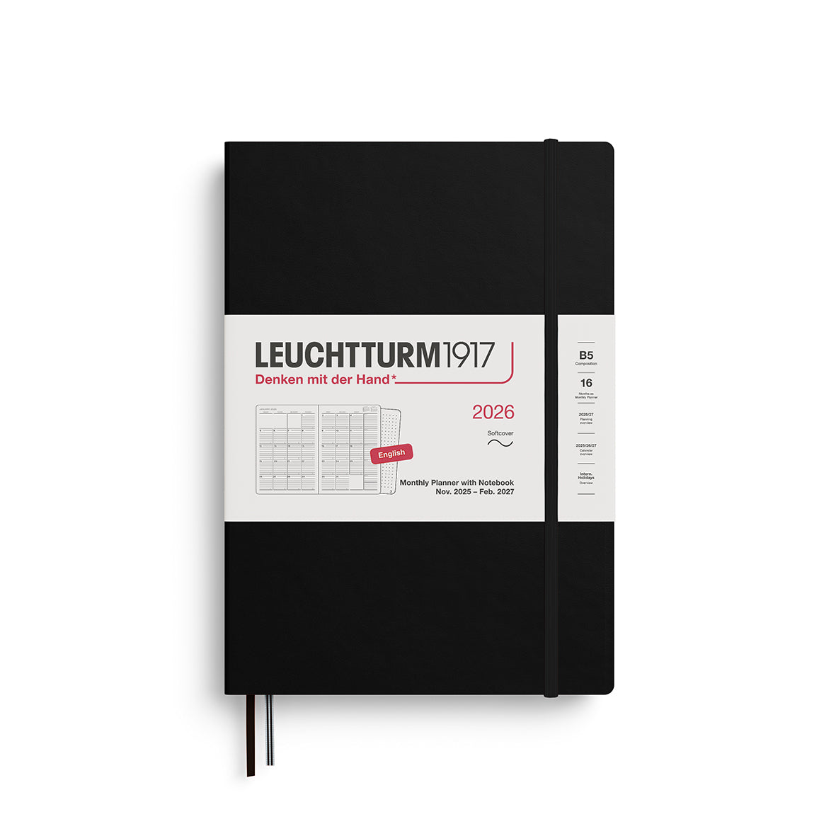 Leuchtturm1917 2026 Diary - Monthly Planner & Notebook B5