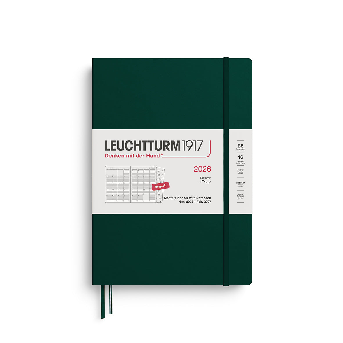 Leuchtturm1917 2026 Diary - Monthly Planner & Notebook B5