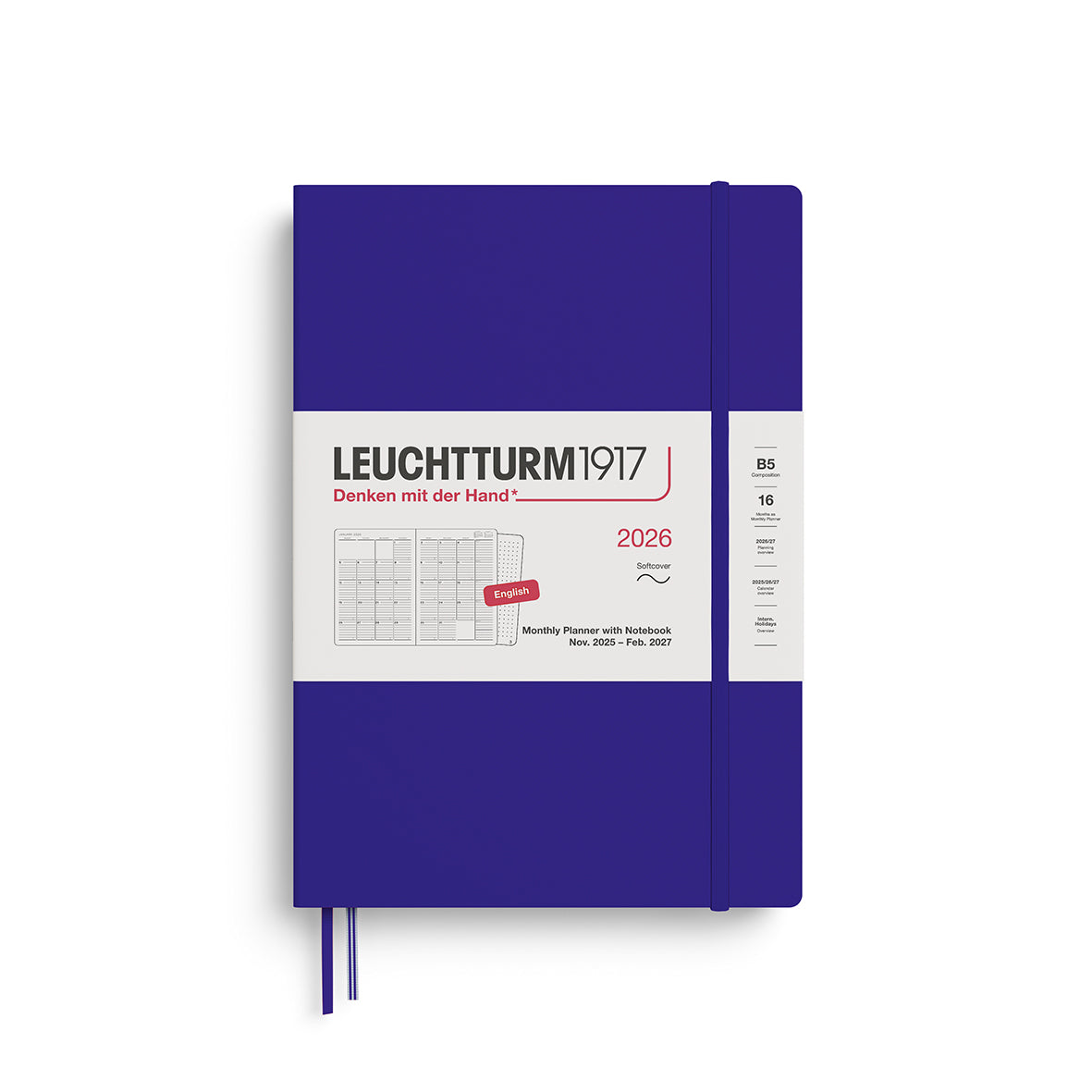 Leuchtturm1917 2026 Diary - Monthly Planner & Notebook B5