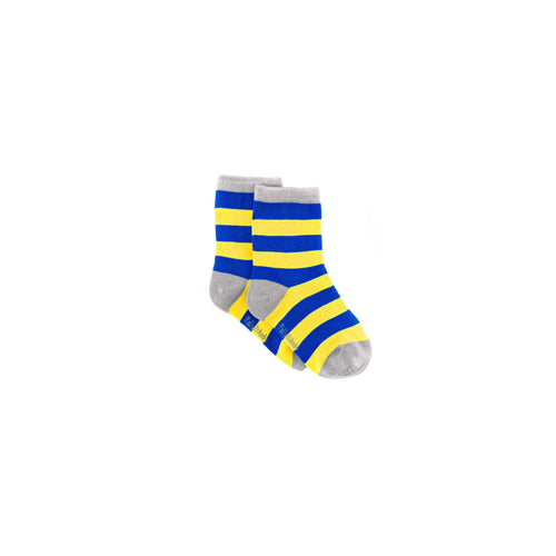 Polly & Andy Bamboo Childrens Socks - Blue & Yellow