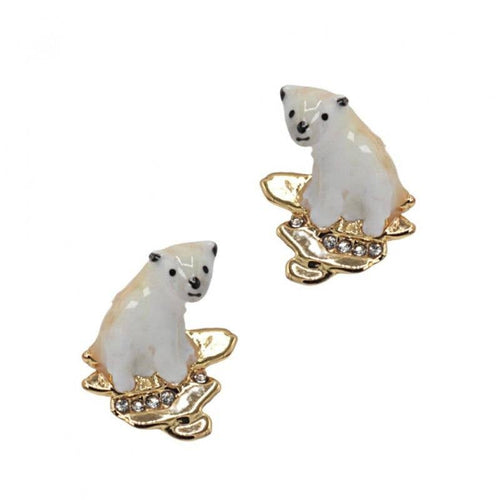 Bill Skinner Earrings - Christmas Polar Bear Studs