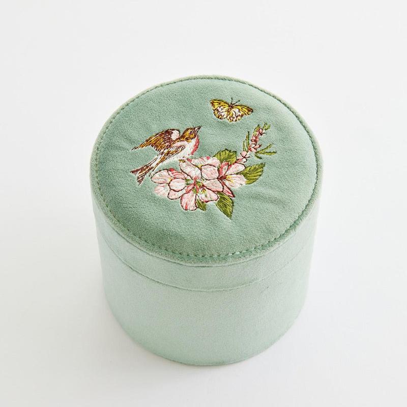 Fable Jewellery Box - Morning Song Bird Embroidered