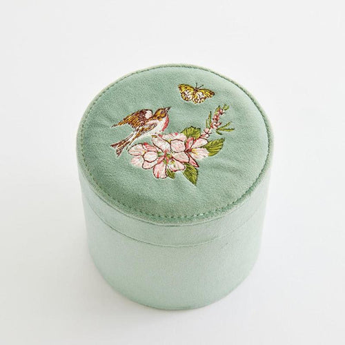 Fable Jewellery Box - Morning Song Bird Embroidered