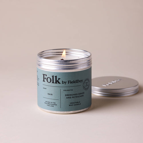 Field Day Folk Tin Candle - Rain (Drenched Grass and Petrichor)