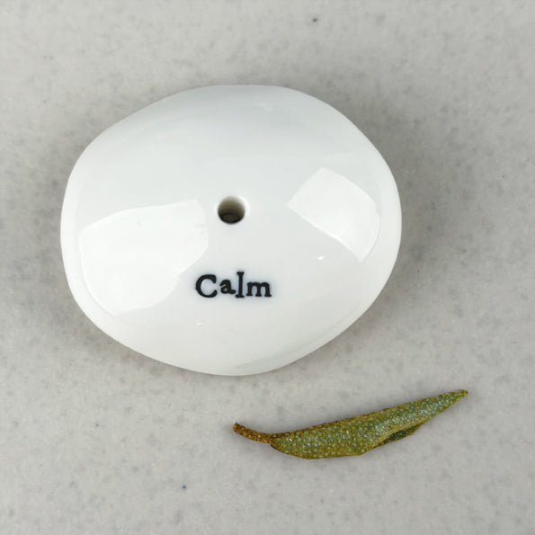 East of India - Porcelain Incense Holder - Pebble