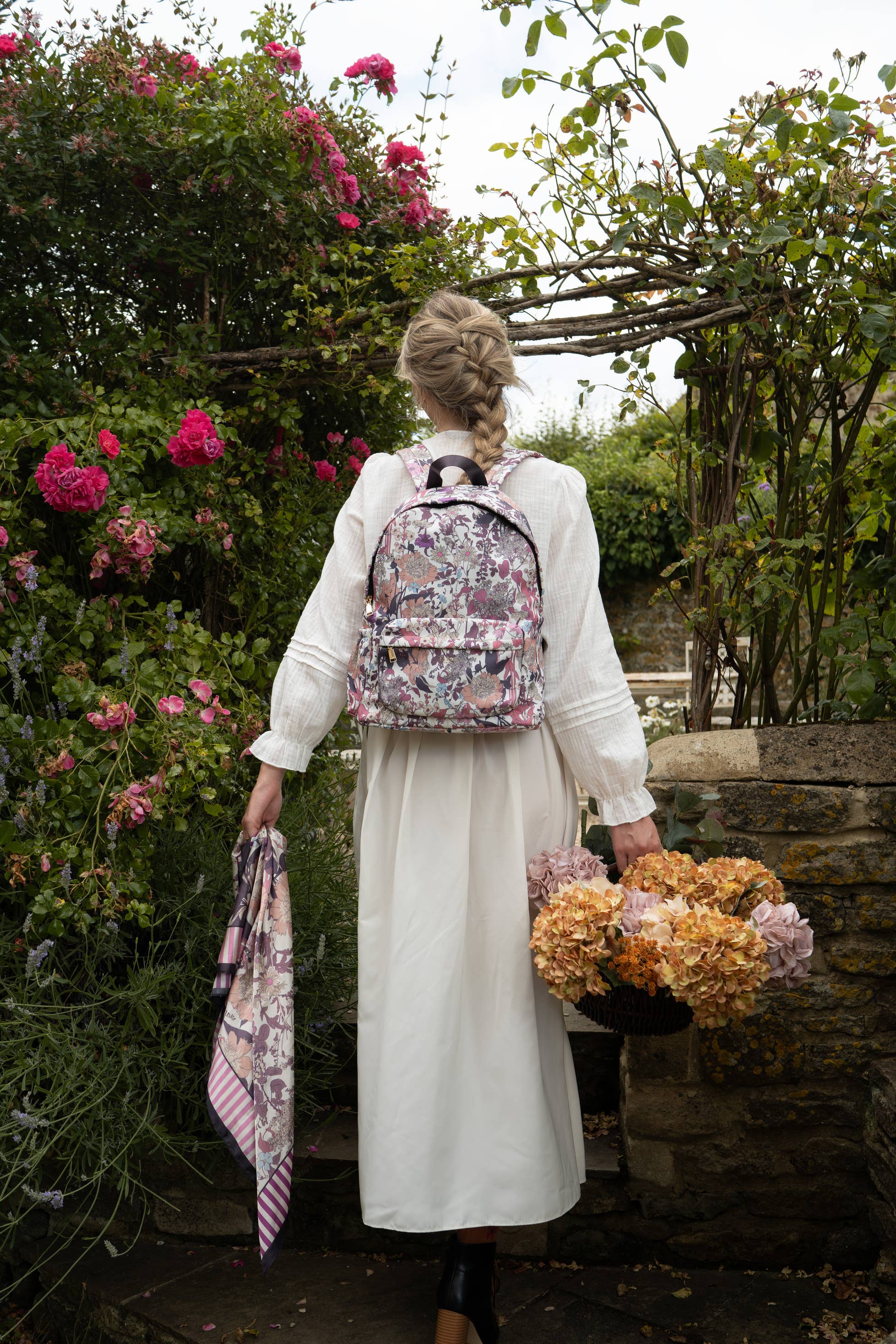 Fable Bag - Deco Blooms Large Blackberry Backpack