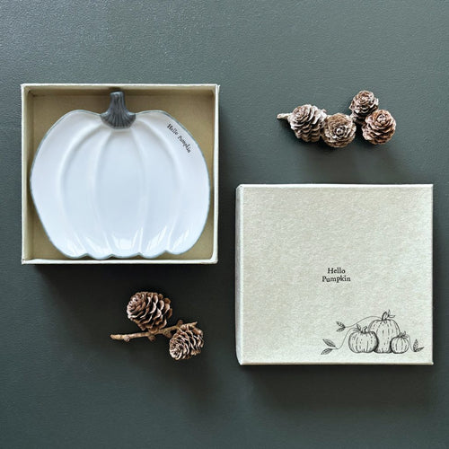 East of India Porcelain Dish - Pumpkin