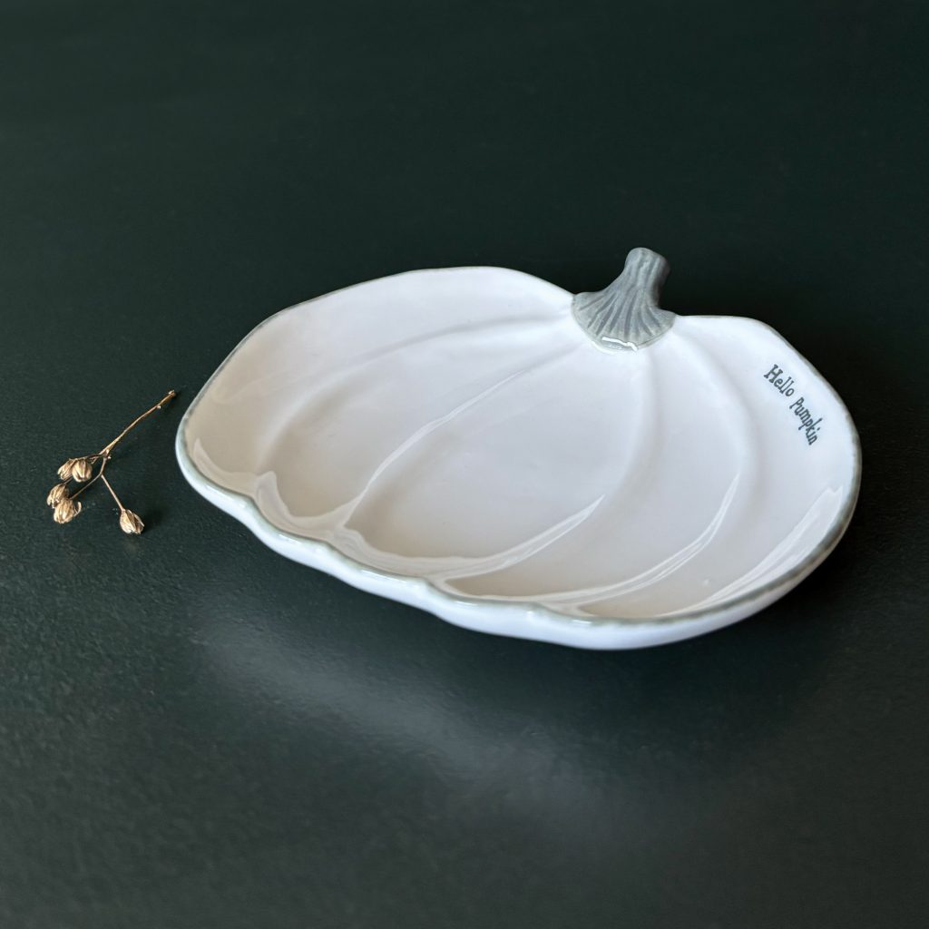 East of India Porcelain Dish - Pumpkin