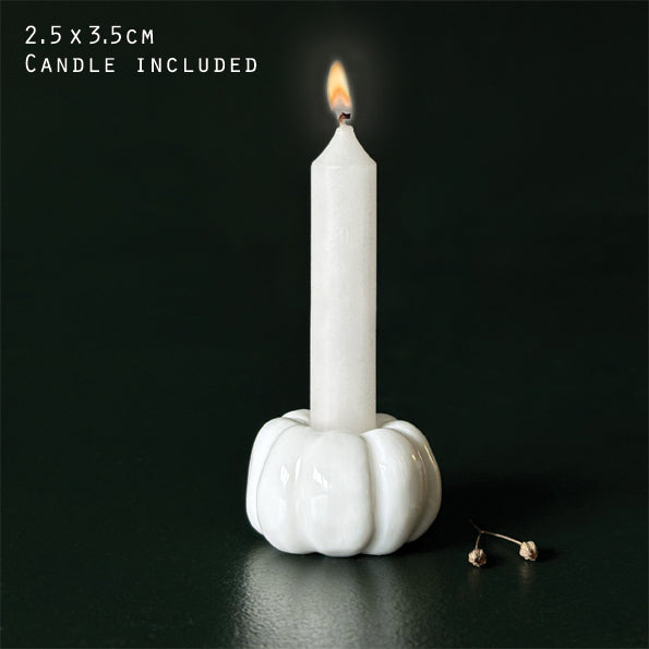 East of India Halloween - Porcelain Pumpkin Candle Holders