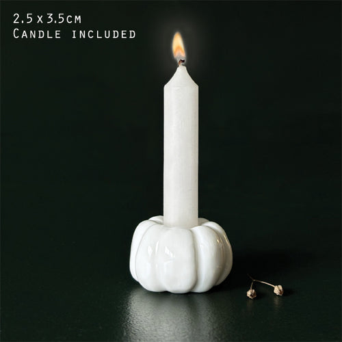 East of India Halloween - Porcelain Pumpkin Candle Holders