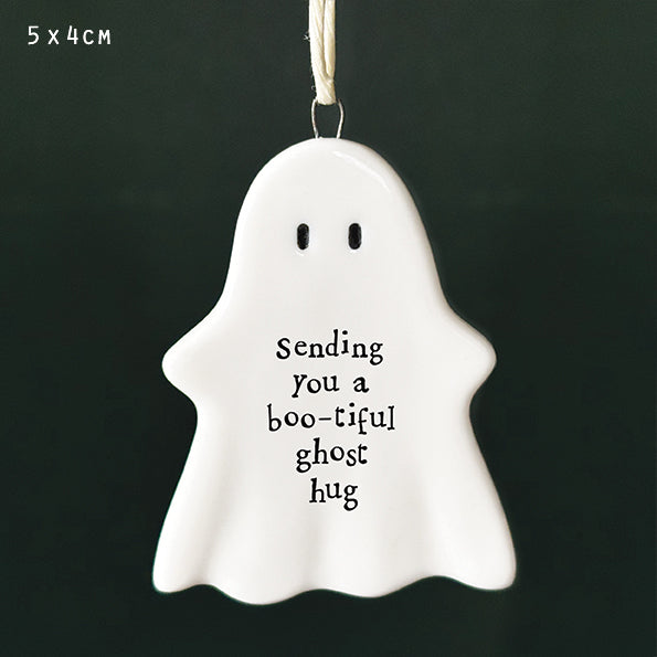 East of India Halloween - Hanging Porcelain Ghosts
