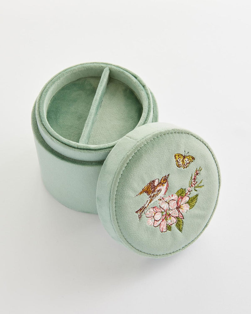 Fable Jewellery Box - Morning Song Bird Embroidered