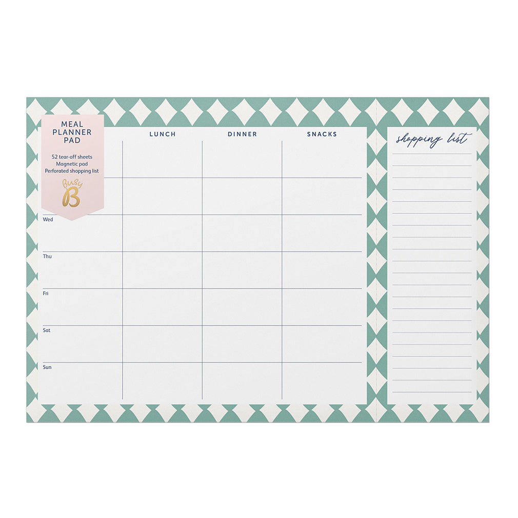Busy B Meal Planner - Meal Planner Pad - Harlequin