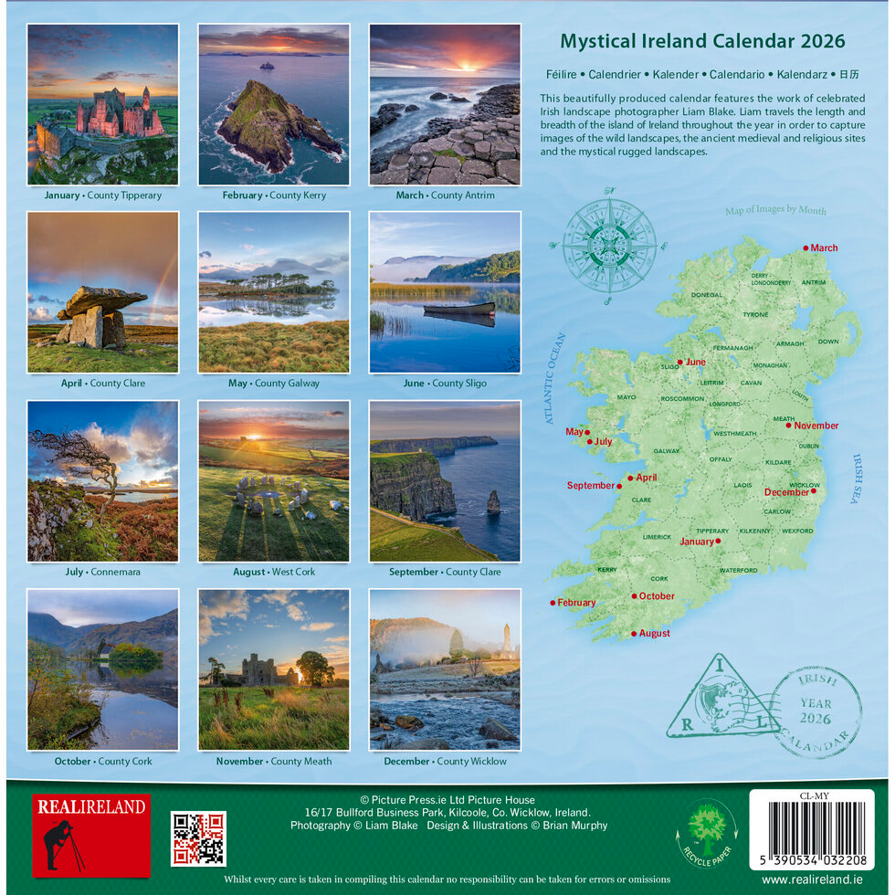 Real Ireland Medium Calendar 2026 - Mystical Calendar