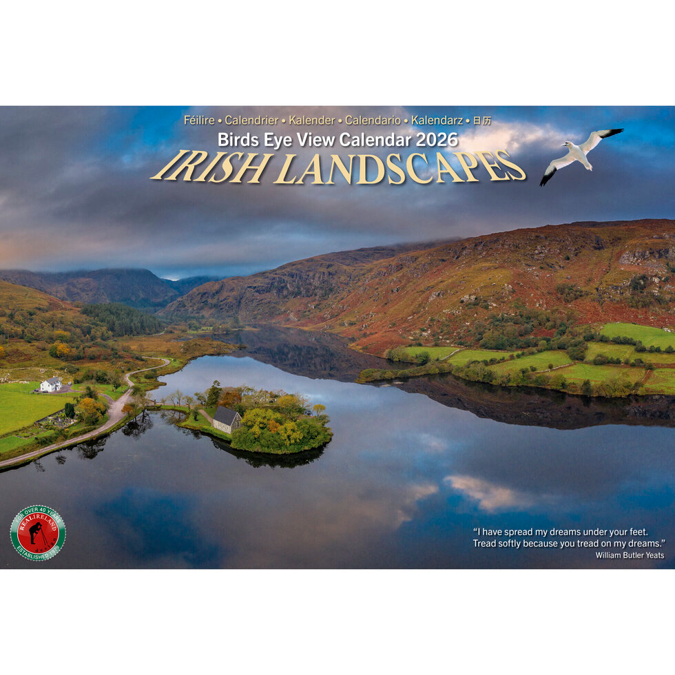 Real Ireland A4 Calendar 2026 - Irish Landscapes Birds Eye View