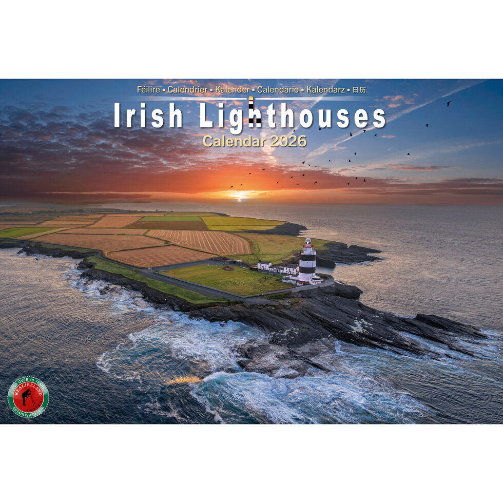 Real Ireland A4 Calendar 2026 - Irish Lighthouses