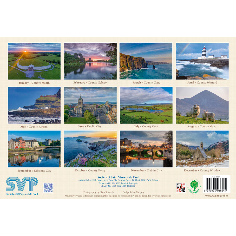 Real Ireland A4 Calendar 2026 - Enchanted Ireland - SVP