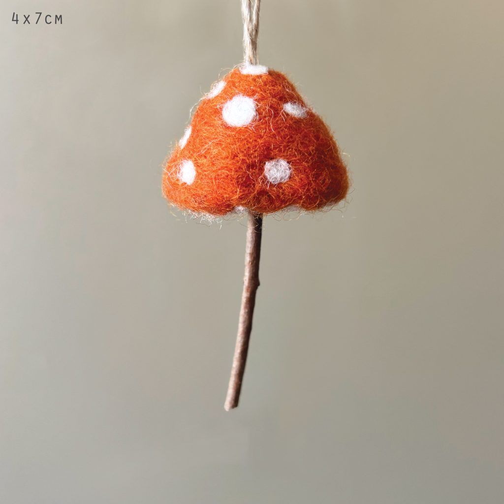 East of India Autumn - Needle Felt Mushroom