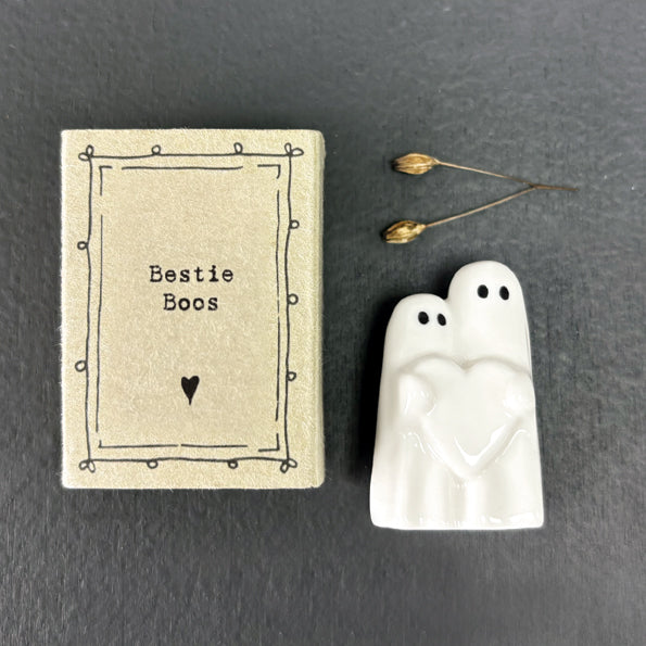 East of India Halloween - Porcelain Ghost Matchbox - Bestie Boos
